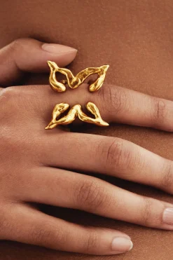 Joalharia<Desigual Anel borboleta banho a ouro Zalio