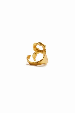 Joalharia<Desigual Anel letra R banho ouro Zalio