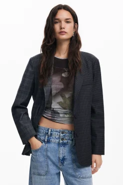 Casacões E Casacos<Desigual Blazer assimétrico