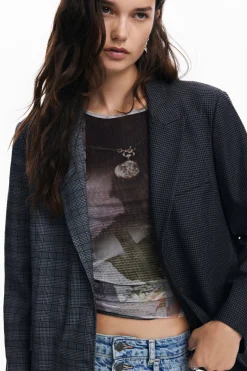 Casacões E Casacos<Desigual Blazer assimétrico