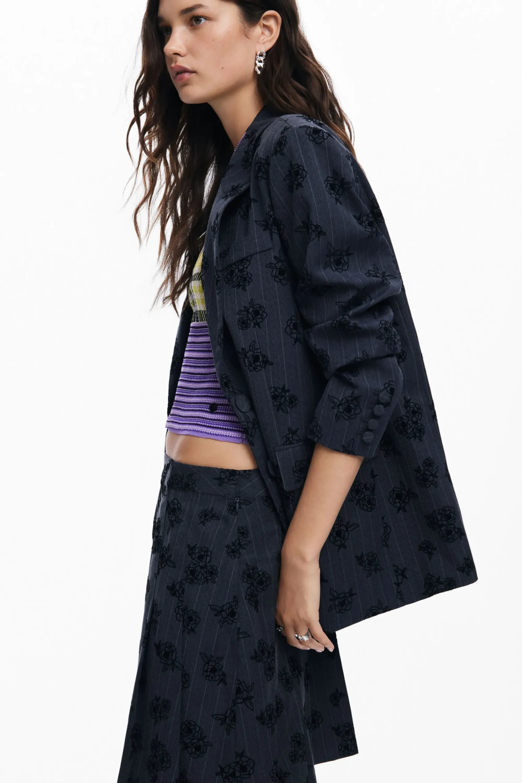 Casacões E Casacos<Desigual Blazer de flores