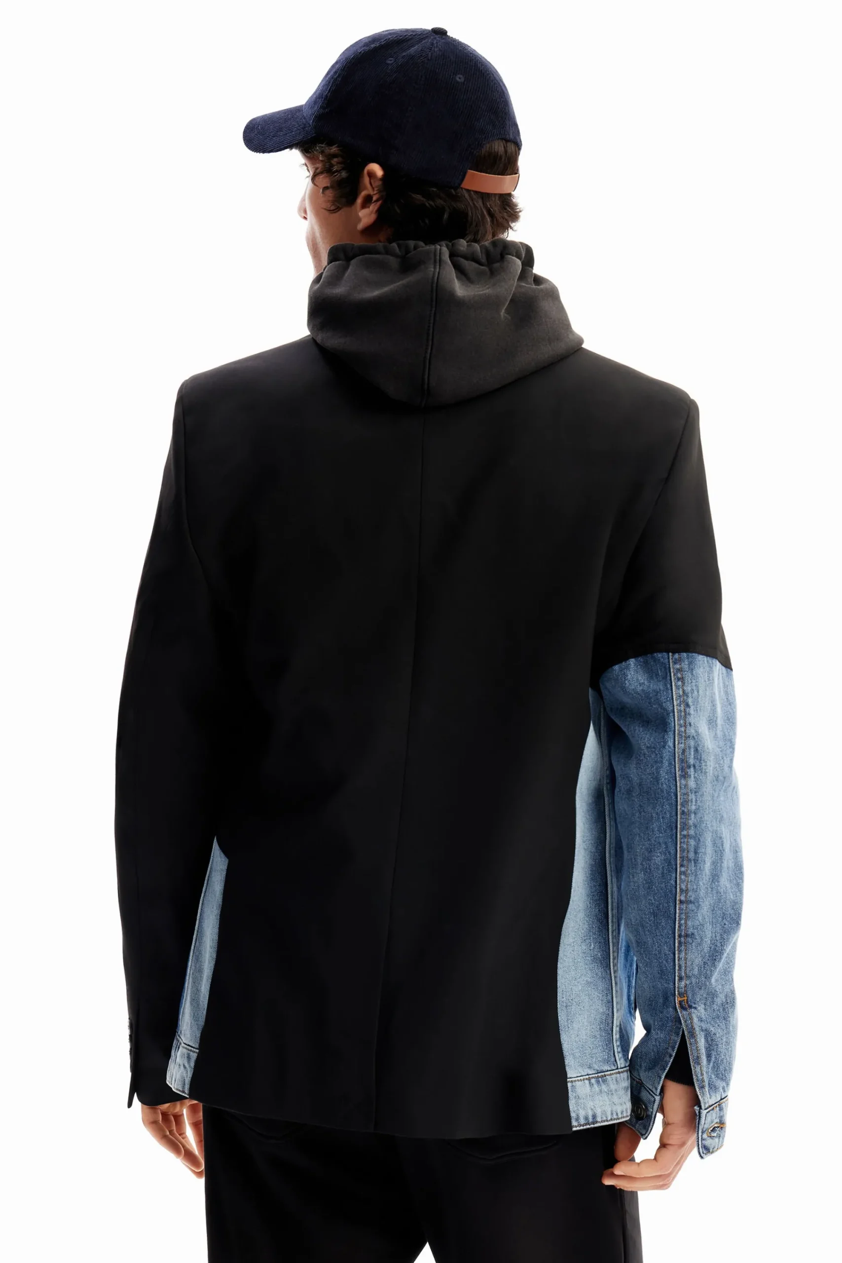 Casacões E Casacos<Desigual Blazer de ganga em dois materiais