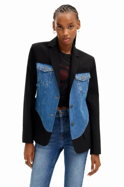 Casacões E Casacos<Desigual Blazer híbrido trucker