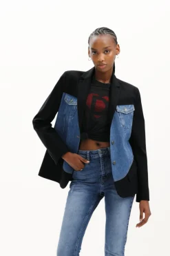 Casacões E Casacos<Desigual Blazer híbrido trucker