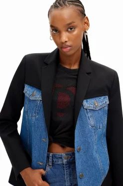 Casacões E Casacos<Desigual Blazer híbrido trucker