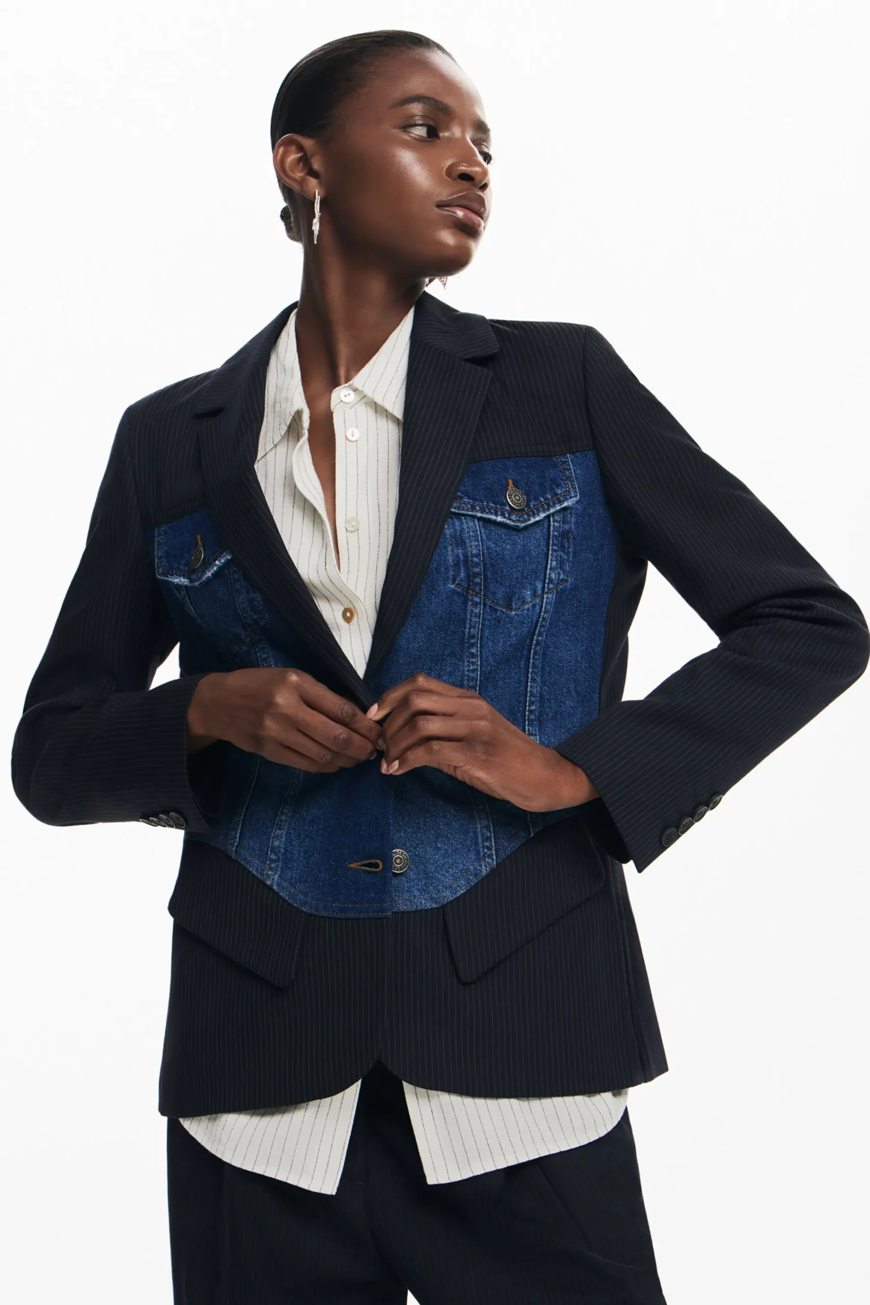 Casacões E Casacos<Desigual Blazer híbrido trucker