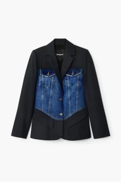 Casacões E Casacos<Desigual Blazer híbrido trucker
