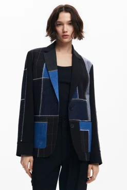 Casacões E Casacos<Desigual Blazer patchwork combinado