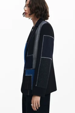 Casacões E Casacos<Desigual Blazer patchwork combinado