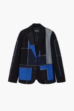 Casacões E Casacos<Desigual Blazer patchwork combinado