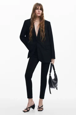 Casacões E Casacos<Desigual Blazer perfurado