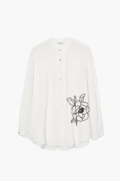 Camisas E Blusas<Desigual Blusa com flor bordada