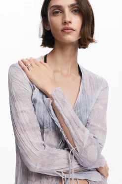 Camisas E Blusas|Vestidos E Macacões<Desigual Blusa de decote em V com babados