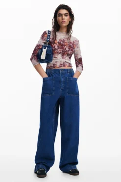 Camisas E Blusas<Desigual Blusa de flores com textura