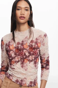 Camisas E Blusas<Desigual Blusa de flores com textura