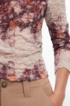 Camisas E Blusas<Desigual Blusa de flores com textura