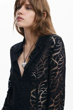 Camisas E Blusas<Desigual Blusa de renda com flores