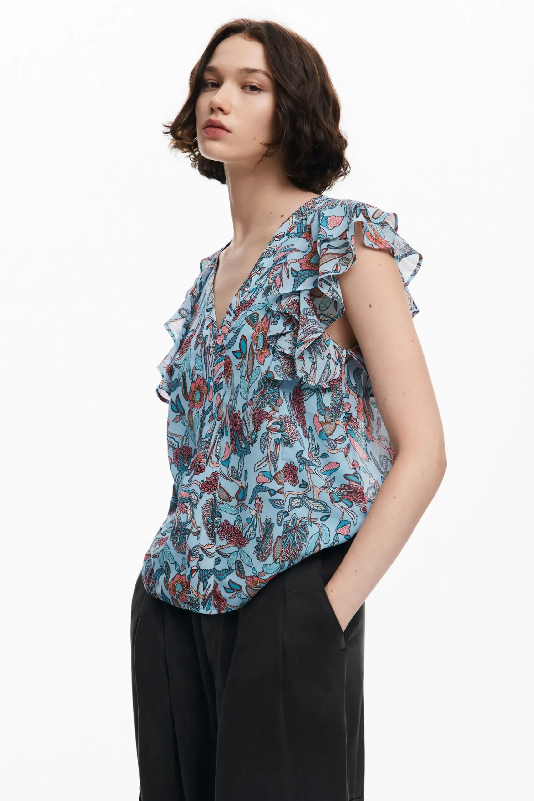 Camisas E Blusas<Desigual Blusa estampada com flores