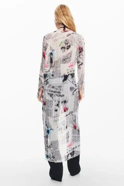 Camisas E Blusas|Vestidos E Macacões<Desigual Blusa larga com estampa de jornal