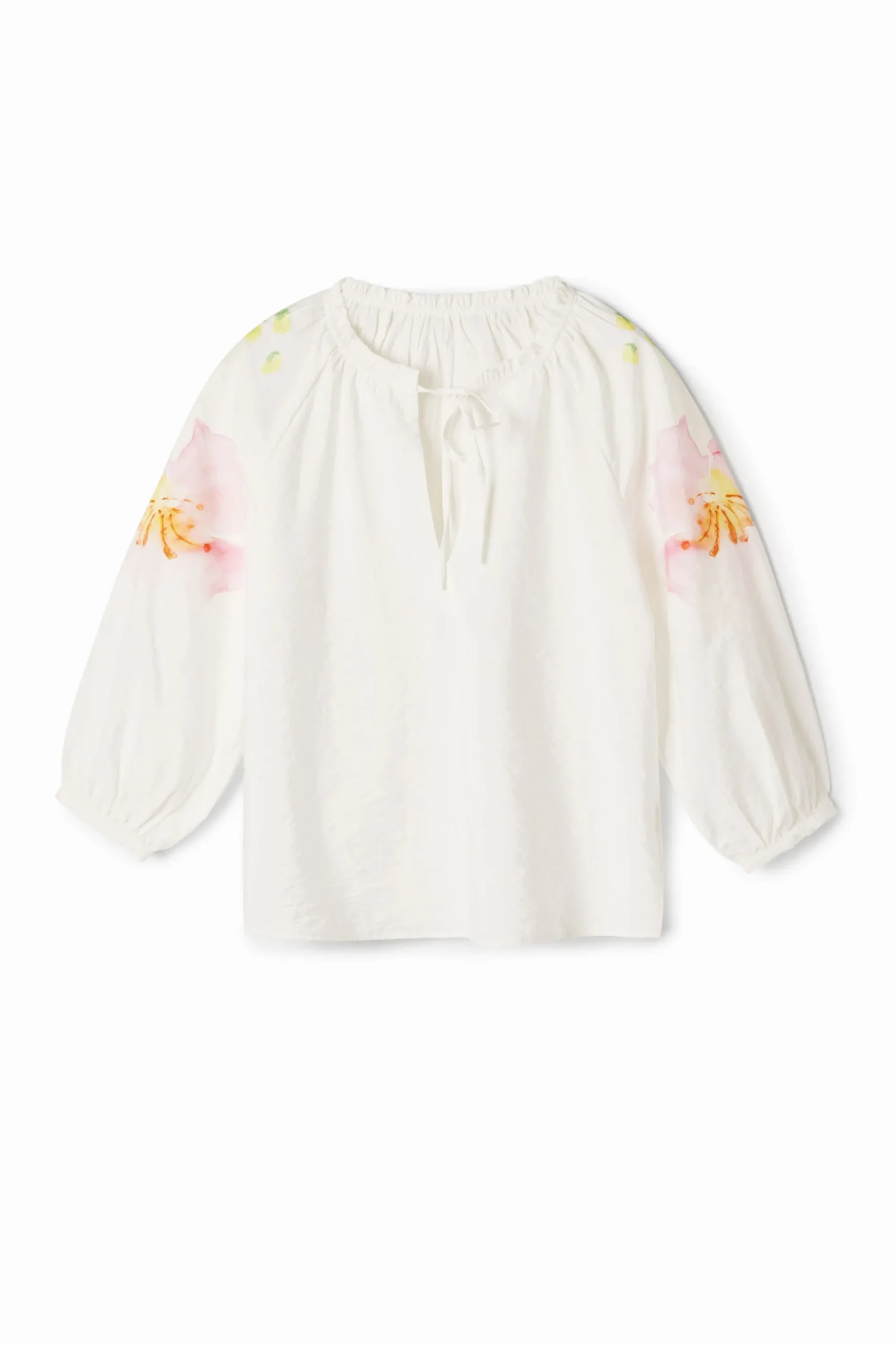 Camisas E Blusas<Desigual Blusa vaporosa com estampa de flores em aquarela.