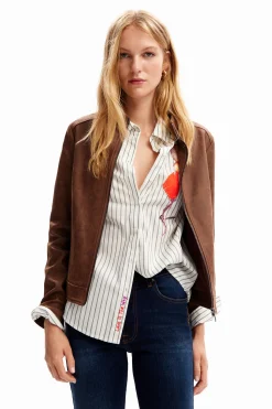 Casacões E Casacos<Desigual Blusão biker slim