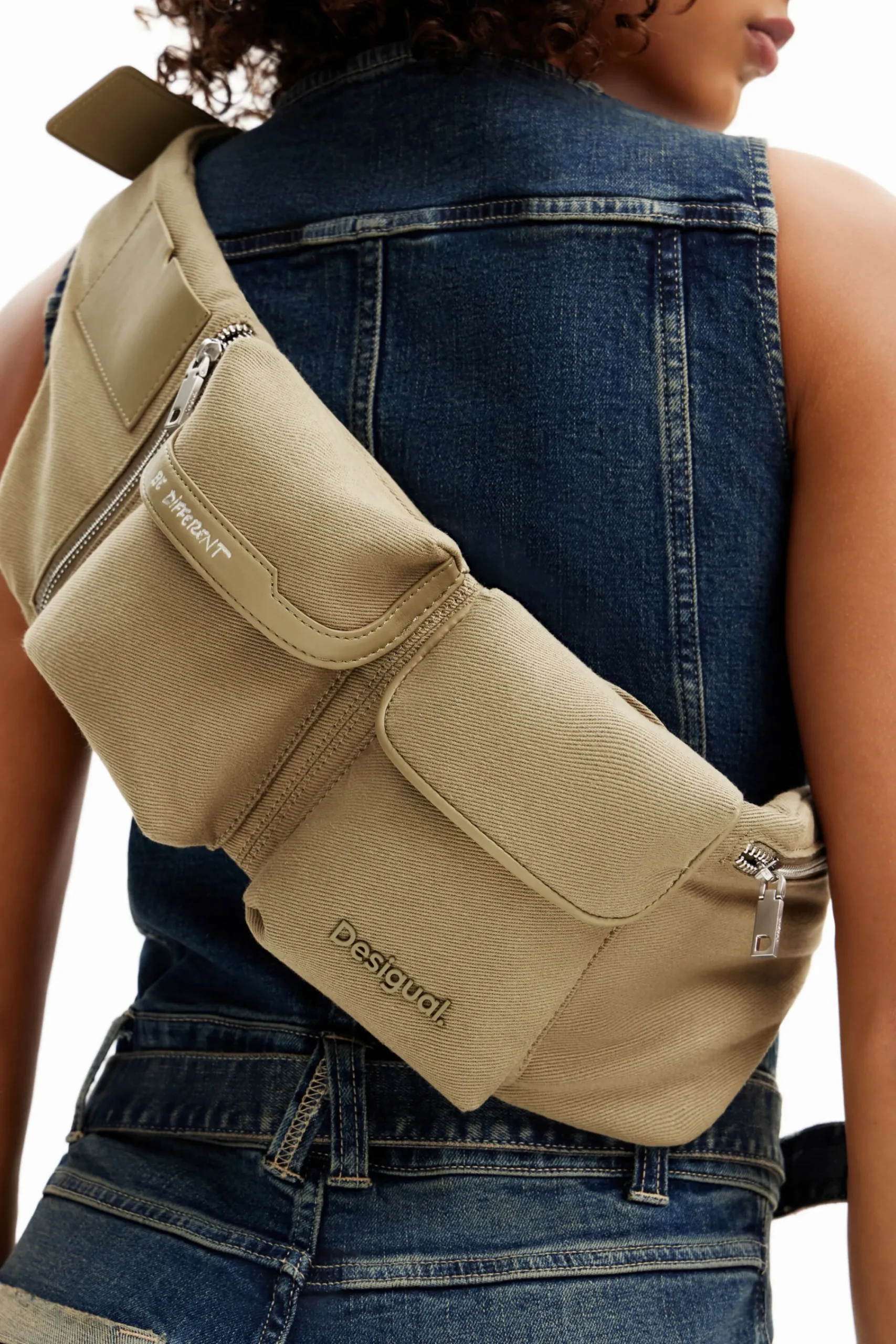 Malas<Desigual Bolsa de cintura M canvas bolsos