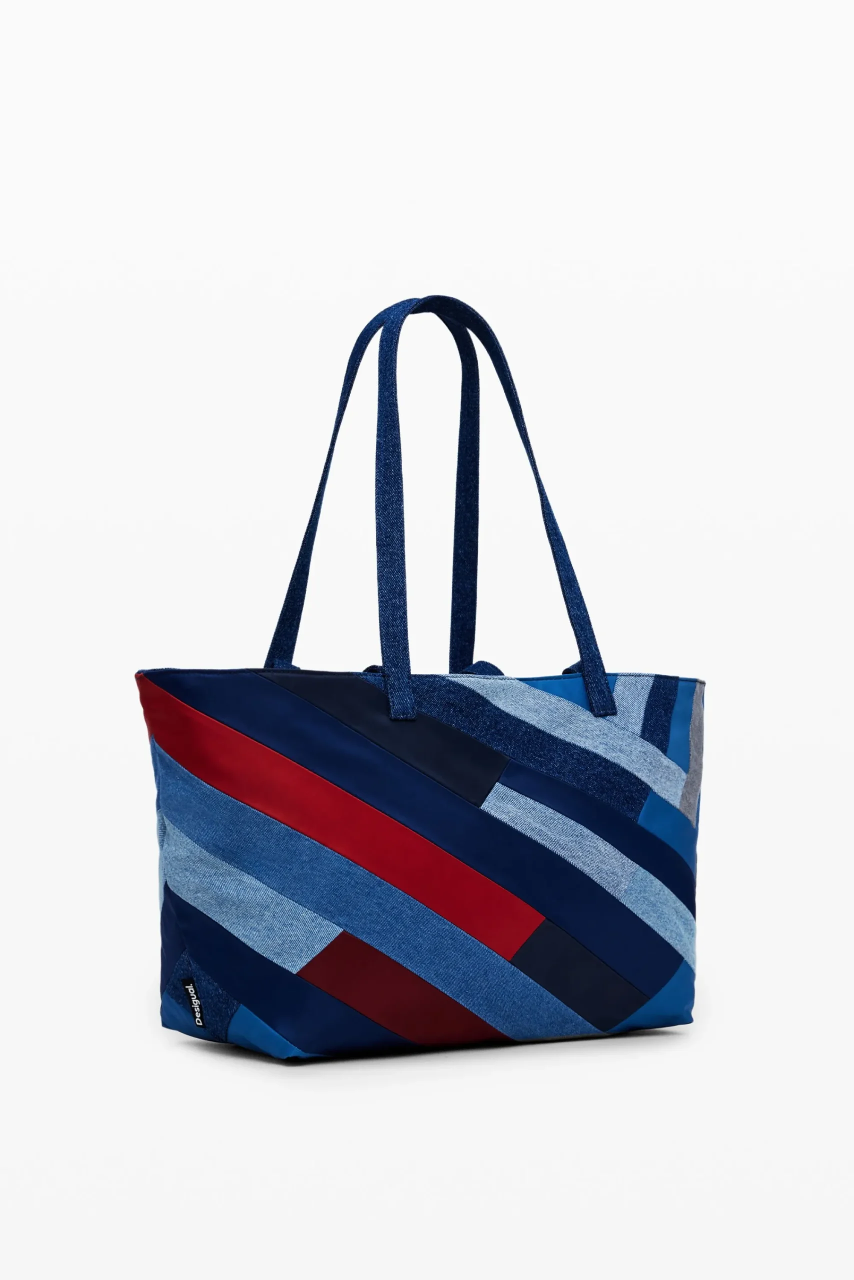 Malas|Malas Shopper<Desigual Bolsa de denim com linhas