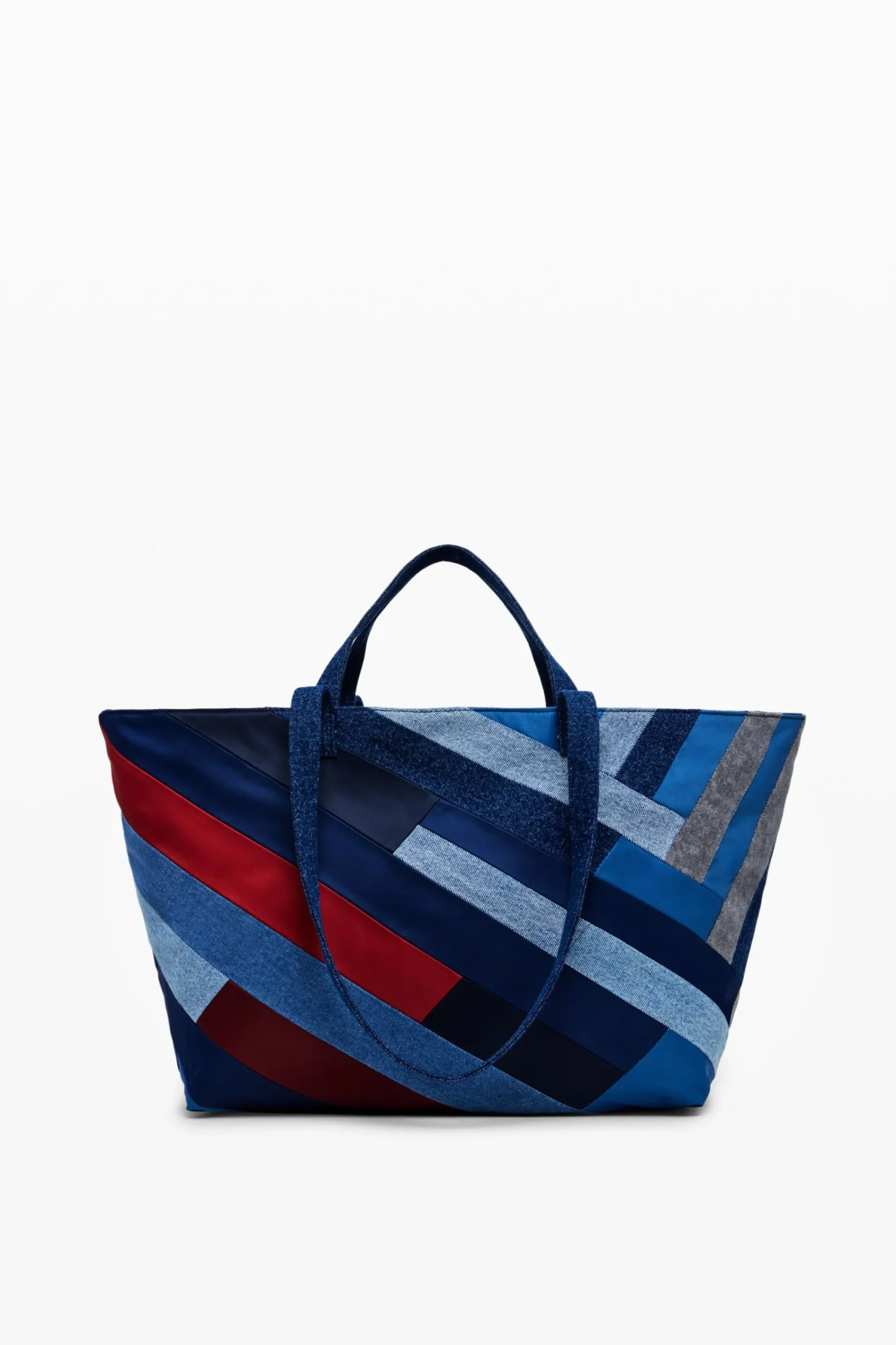 Malas|Malas Shopper<Desigual Bolsa de denim com linhas