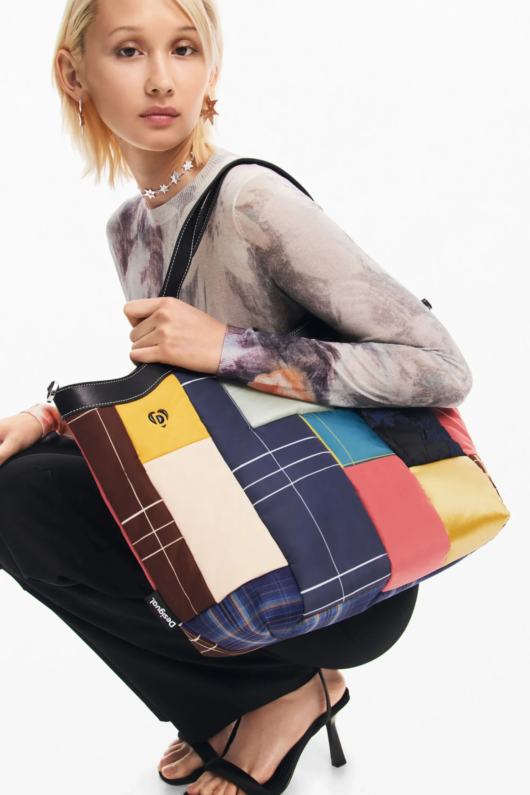 Malas|Malas Shopper<Desigual Bolsa geometria alças