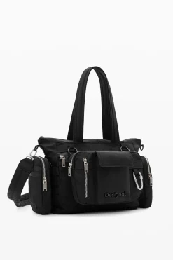 Malas<Desigual Bolsa grande com asas e fecho éclair