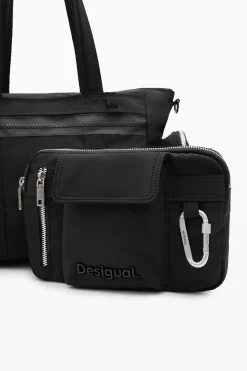 Malas<Desigual Bolsa grande com asas e fecho éclair