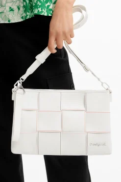 Malas|Malas A Tiracolo<Desigual Bolsa transversal M trançada com pespontos