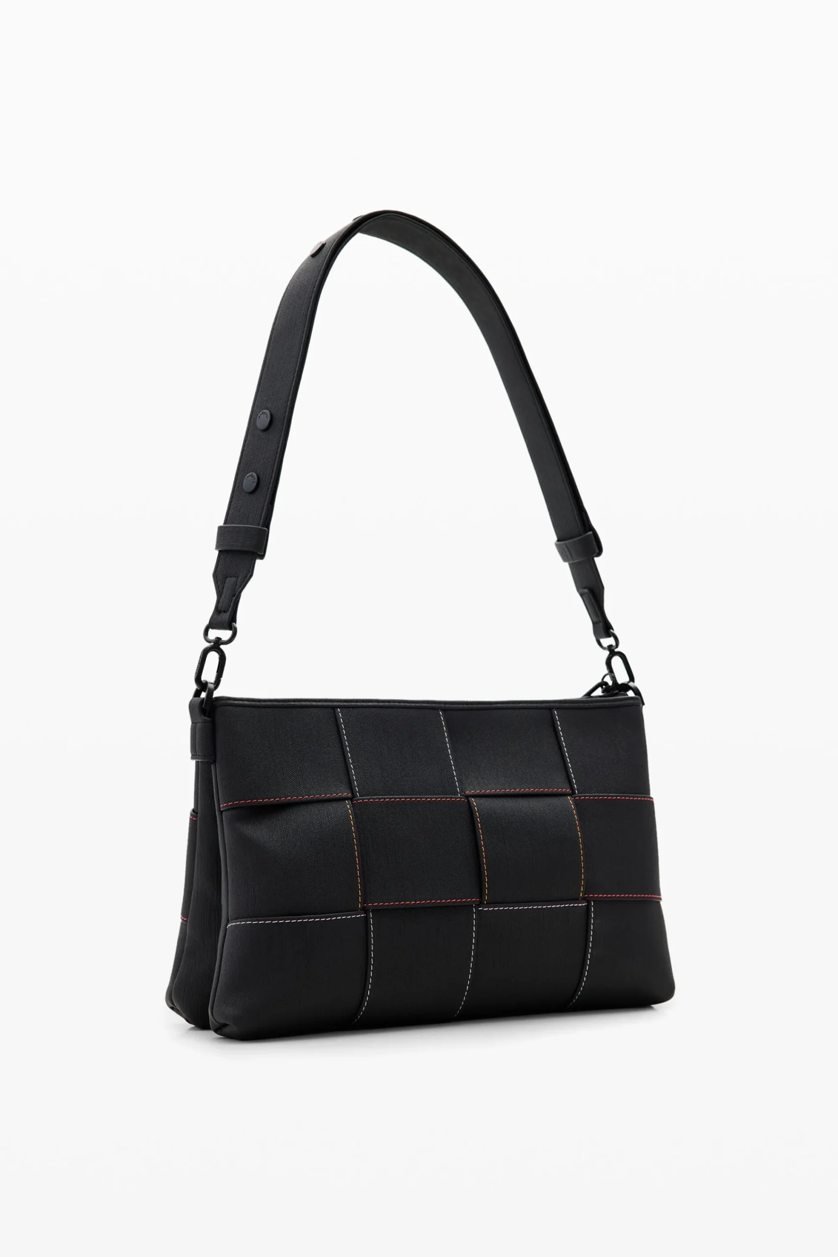Malas|Malas A Tiracolo<Desigual Bolsa transversal M trançada com pespontos