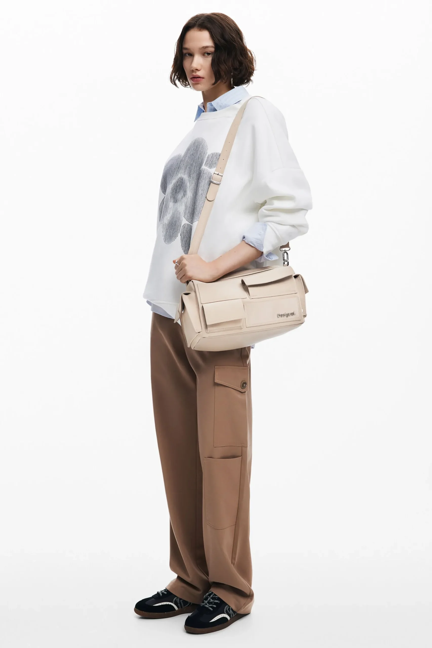 Malas<Desigual Bolso baguette multibolsos