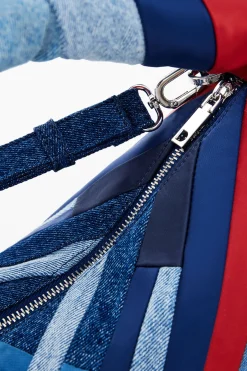 Malas<Desigual Bolso de denim listrado