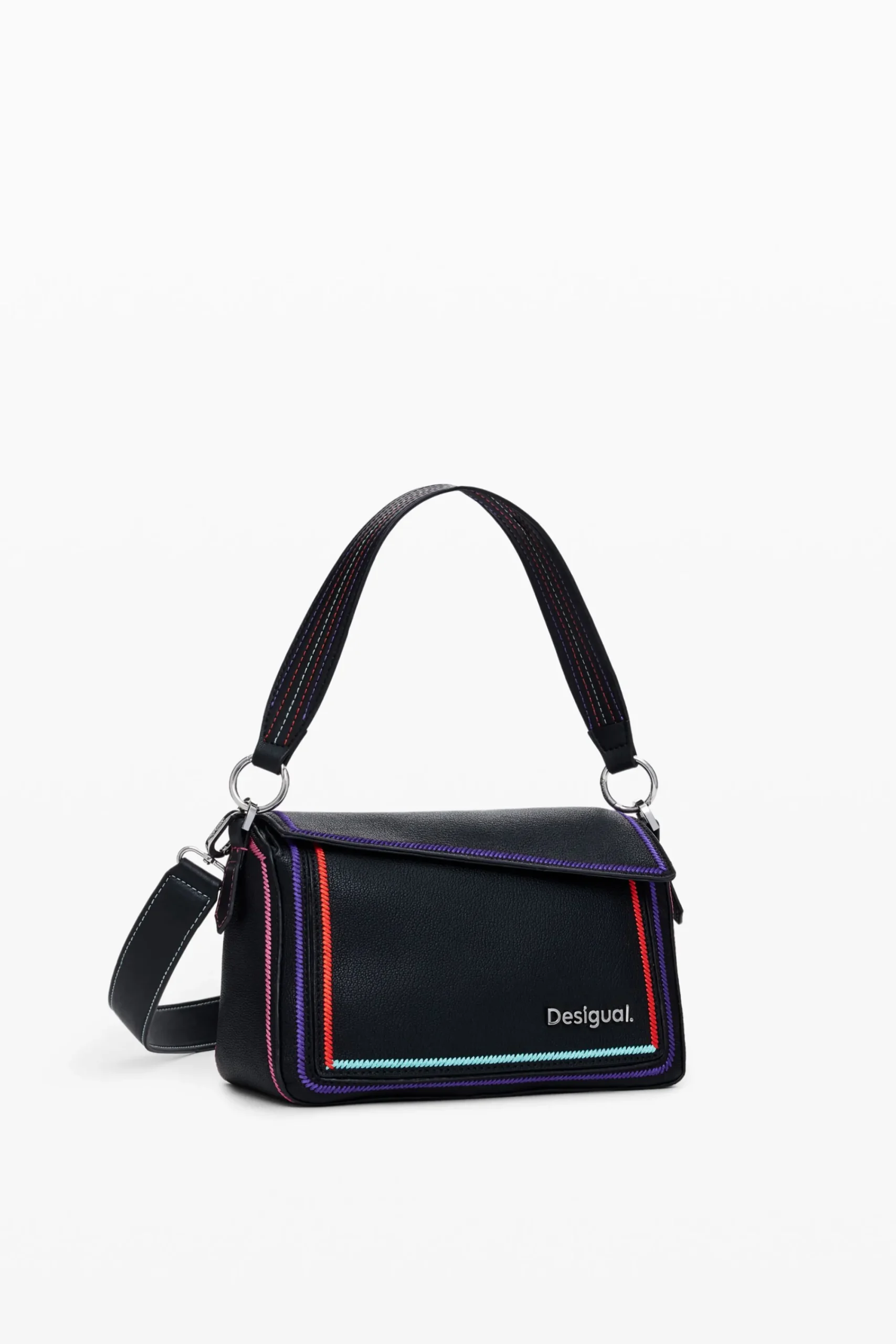 Malas<Desigual Bolso de mão multilinear com zíper