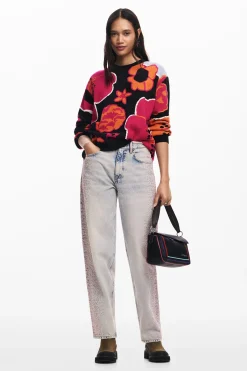Malas<Desigual Bolso de mão multilinear com zíper