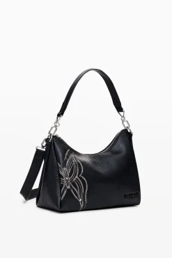 Malas|Malas De Mão<Desigual Bolso M gravado borboleta