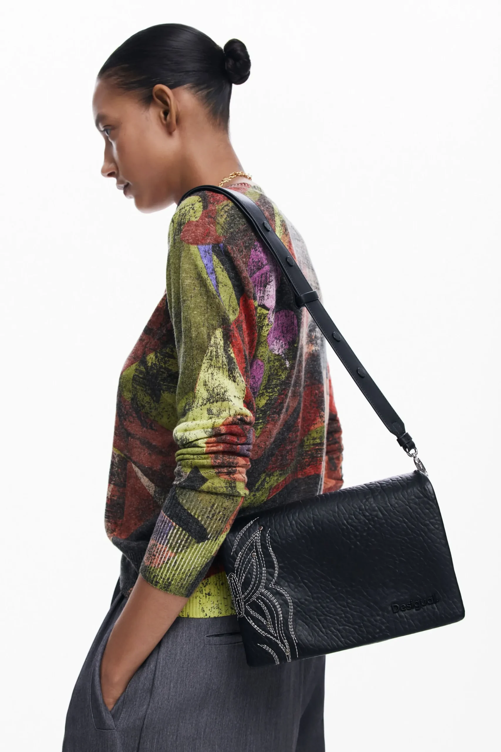 Malas|Malas A Tiracolo<Desigual Bolso S gravado borboleta