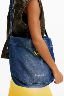 Malas|Malas Shopper<Desigual Bolso shopper L reversível em denim