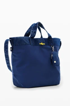 Malas|Malas Shopper<Desigual Bolso shopper L reversível em denim