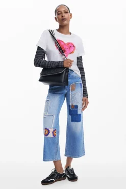 Malas<Desigual Bolso tiracolo M Half Logo