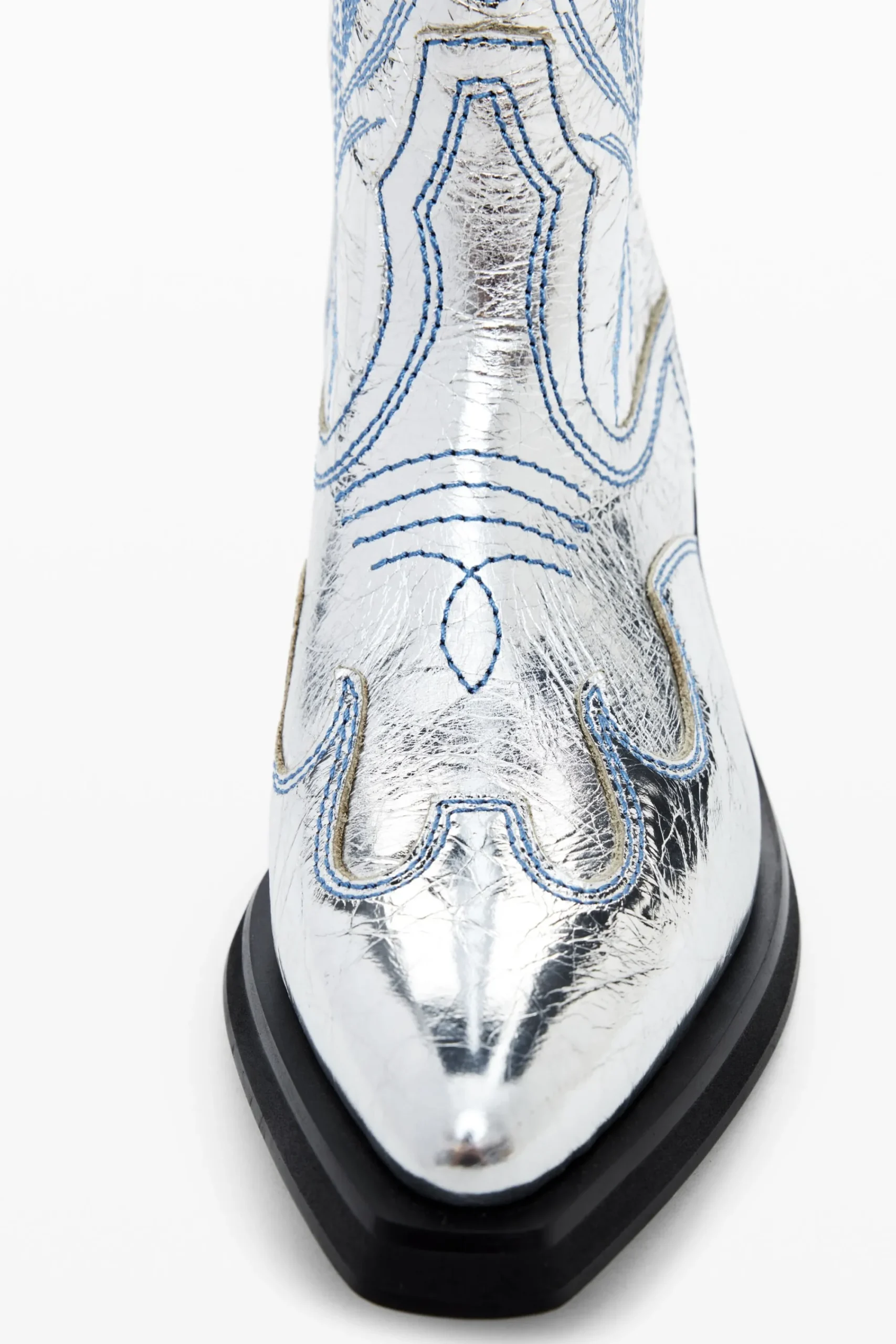 Sapatos<Desigual Bota cowboy metalizada