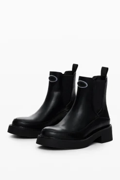 Sapatos<Desigual Botim efeito pele