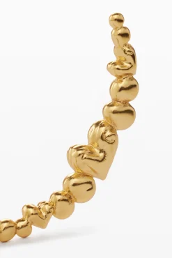 Joalharia<Desigual Brincos de argola com corações banhados a ouro Zalio
