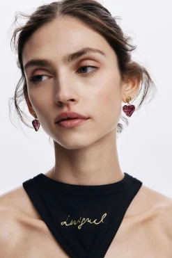 Joalharia<Desigual Brincos de cristal claro Zalio