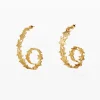 Joalharia<Desigual Brincos espiral estrelas banho oro Zalio