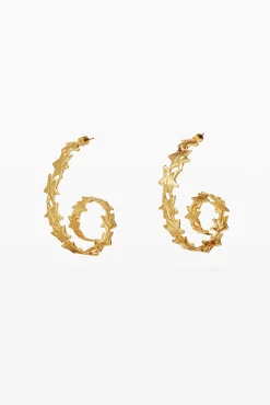 Joalharia<Desigual Brincos espiral estrelas banho oro Zalio