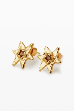 Joalharia<Desigual Brincos estrela banho oro Zalio