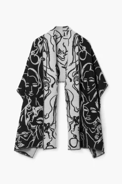 Écharpes E Cachecóis<Desigual Cachecol longo com rostos